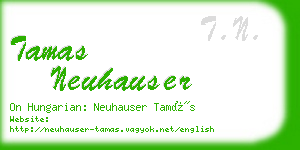 tamas neuhauser business card